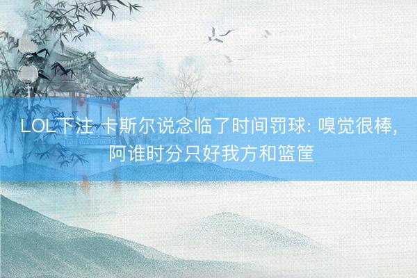 LOL下注 卡斯尔说念临了时间罚球: 嗅觉很棒， 阿谁时分只好我方和篮筐